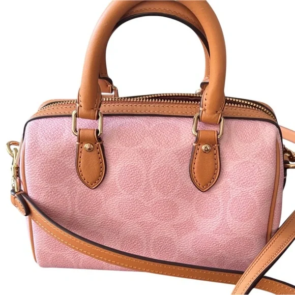 Coach Powder Pink Leather Mini Rowan - Picture 2 of 5